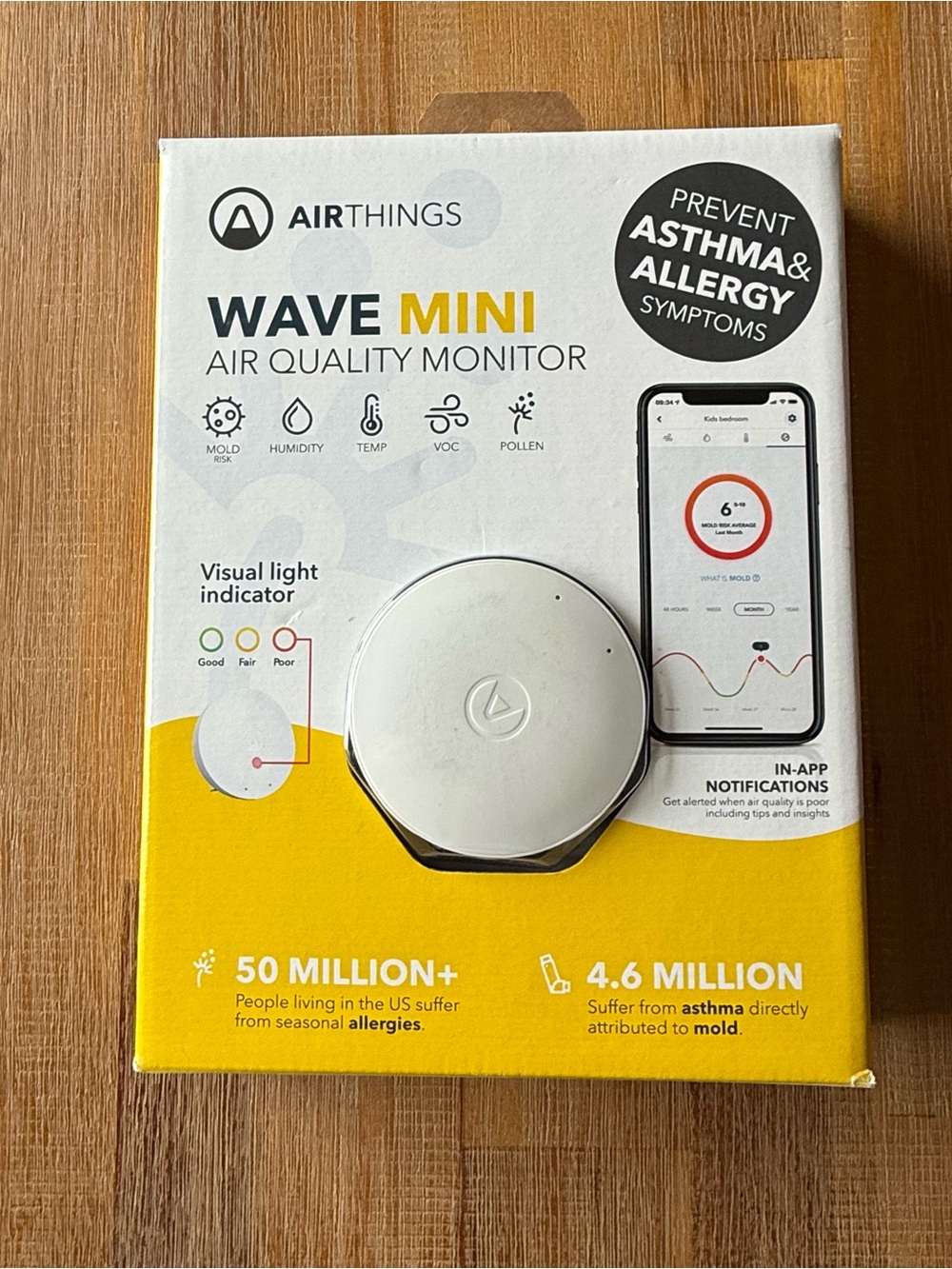 Airthings Wave Mini Air Quality Monitor | New In Box